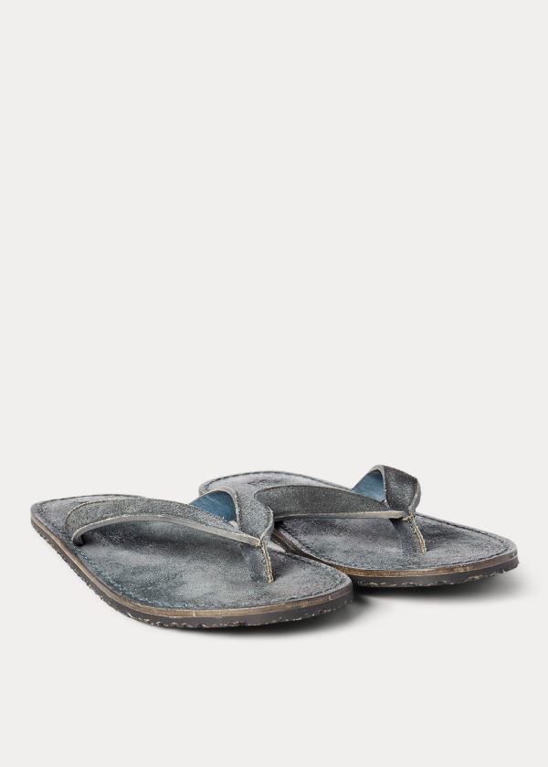 Ralph Lauren Indigo Semišové Flip-Flop Sandal Indigo | ekqV97DJ