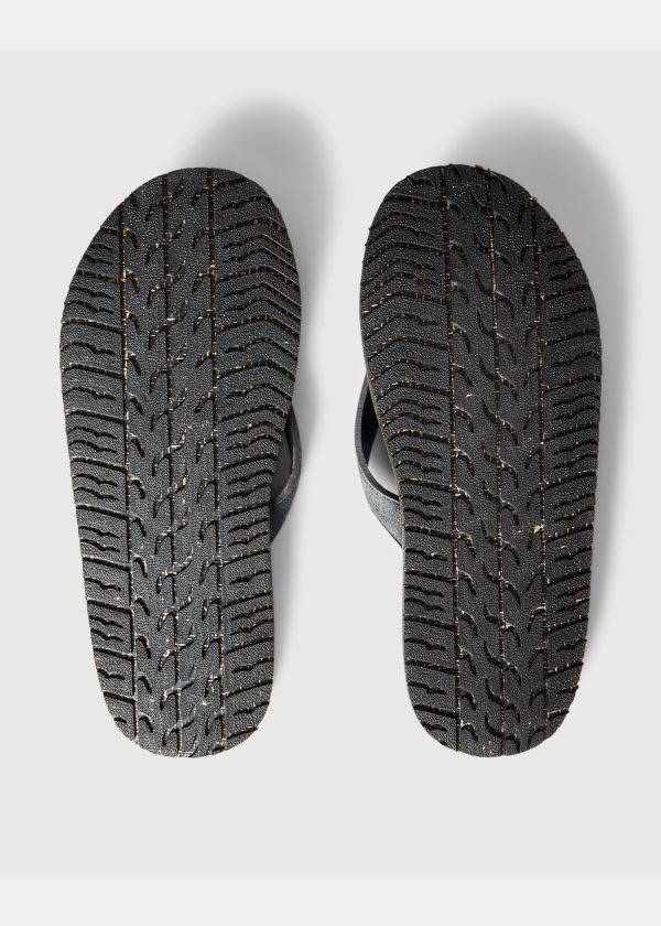 Ralph Lauren Indigo Semišové Flip-Flop Sandal Indigo | ekqV97DJ