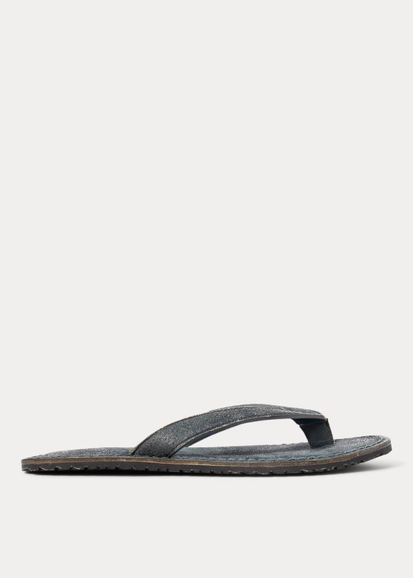 Ralph Lauren Indigo Semišové Flip-Flop Sandal Indigo | ekqV97DJ