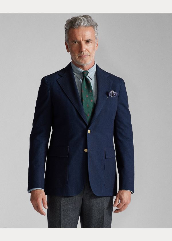 Ralph Lauren Indigo Sportovní Coat Indigo | aKpvhUyO