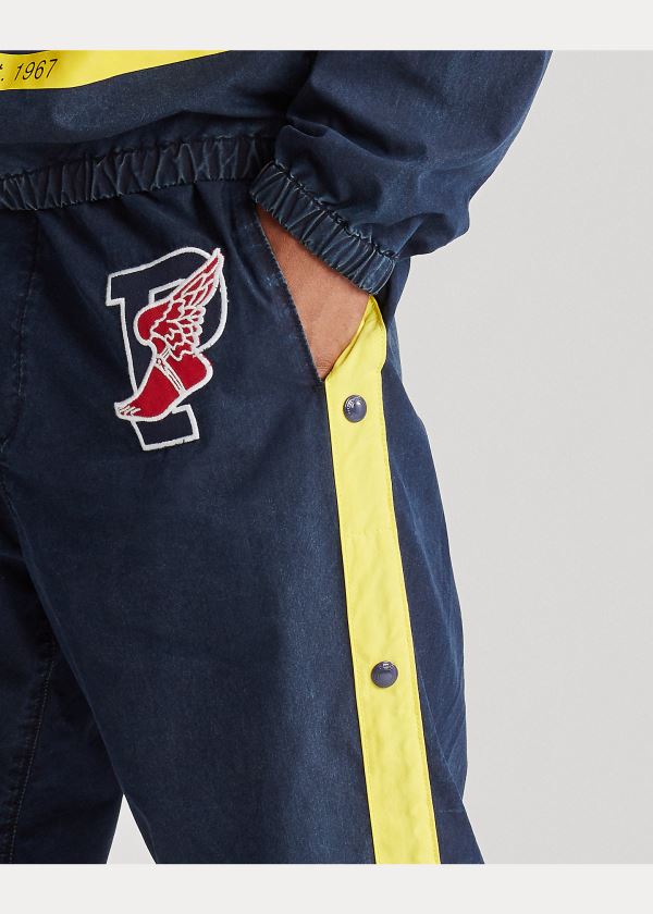 Ralph Lauren Indigo Stadium Tear-Away Pant Tmavě Blankyt Žluté | W45ZypNu