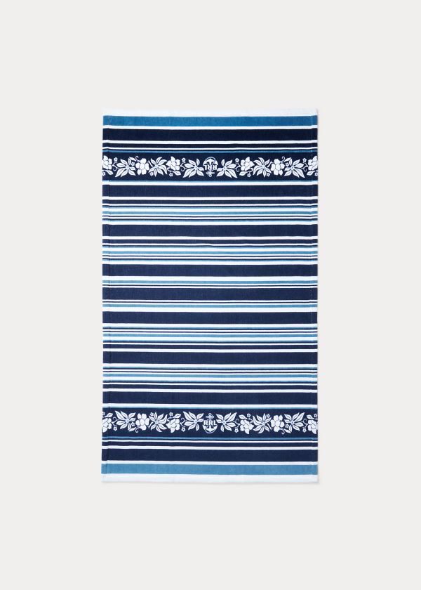 Ralph Lauren Indigo Striped Beach Towel Indigo Krém | 30amtKeK