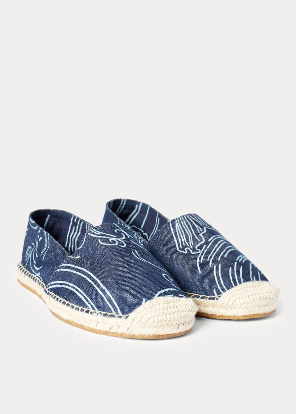 Ralph Lauren Indigo Twill Espadrilky Indigo | TojO8RCm