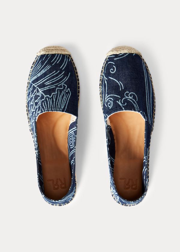 Ralph Lauren Indigo Twill Espadrilky Indigo | TojO8RCm