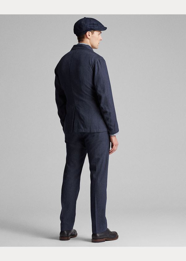 Ralph Lauren Indigo Woven Sportovní Coat Indigo | vpa3FGFe