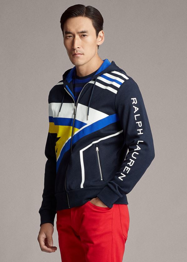 Ralph Lauren Interlock Graphic Hoodie Tmavě Blankyt Viacfarebný | sUT6bUgZ