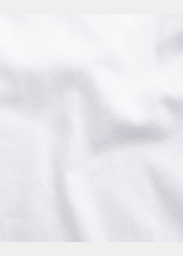 Ralph Lauren Jacquard French-Cuff Shirt Bílé | zmVoAO6Y