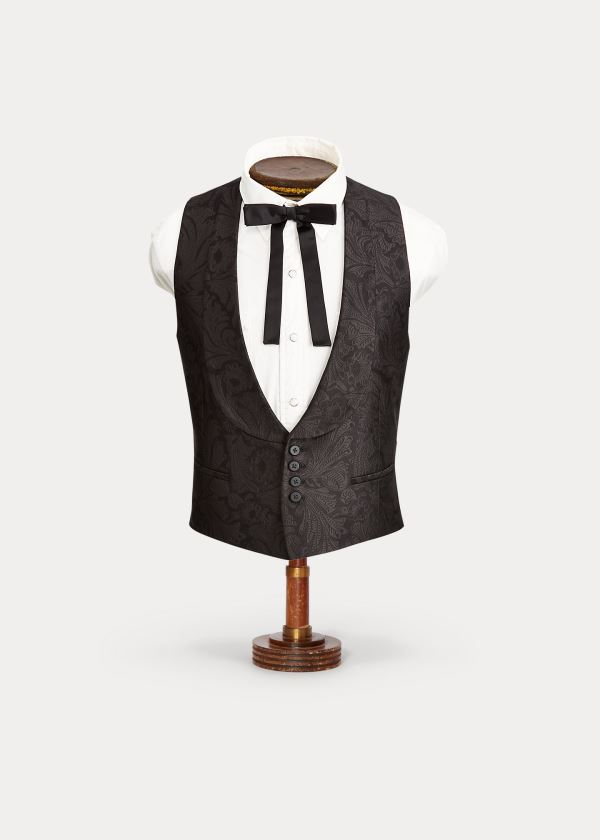 Ralph Lauren Jacquard Tuxedo Vest Černé | 5hyfpKfF