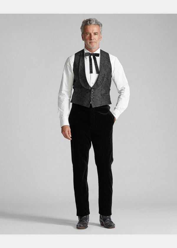 Ralph Lauren Jacquard Tuxedo Vest Černé | 5hyfpKfF