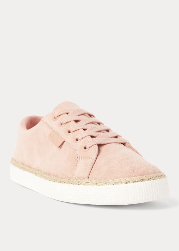 Ralph Lauren Jaycee Semišové Sneakers Růžové Béžový | Rq0BLNju