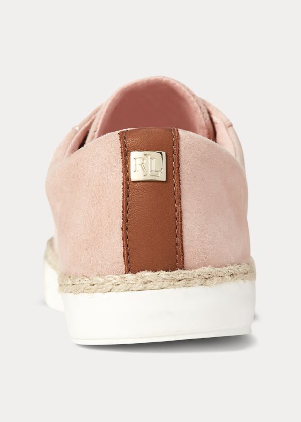 Ralph Lauren Jaycee Semišové Sneakers Růžové Béžový | Rq0BLNju