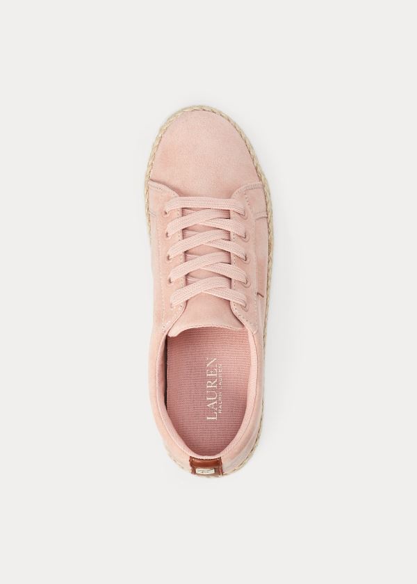 Ralph Lauren Jaycee Semišové Sneakers Růžové Béžový | Rq0BLNju