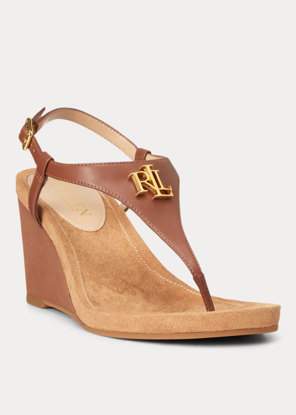 Ralph Lauren Jeannie Sandal Hnědé | qf9kVc5V