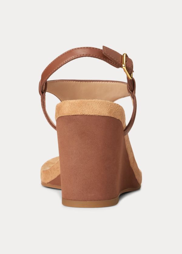 Ralph Lauren Jeannie Sandal Hnědé | qf9kVc5V