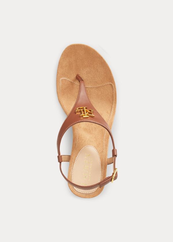 Ralph Lauren Jeannie Sandal Hnědé | qf9kVc5V