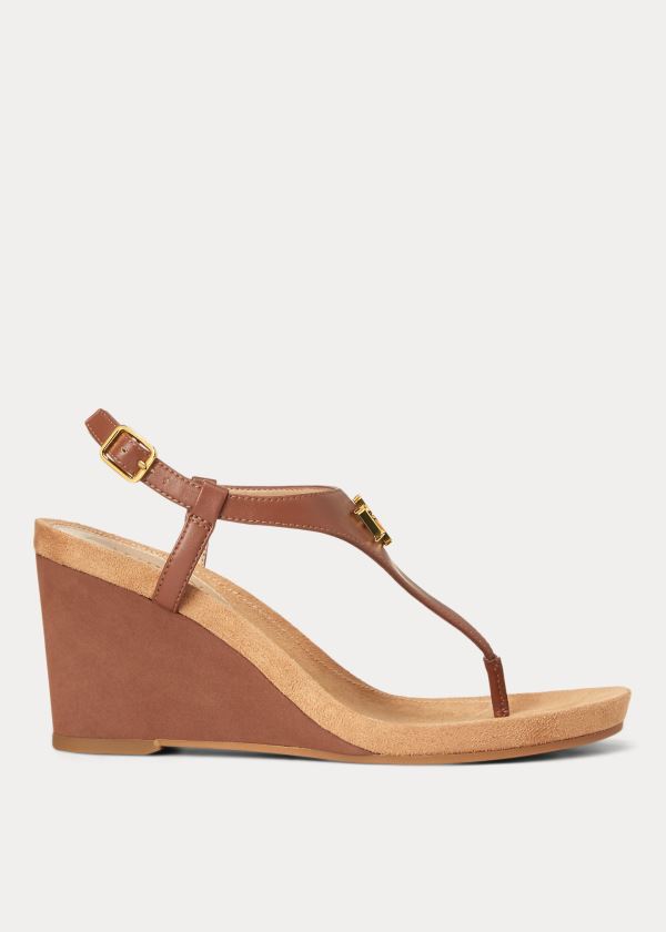 Ralph Lauren Jeannie Sandal Hnědé | qf9kVc5V