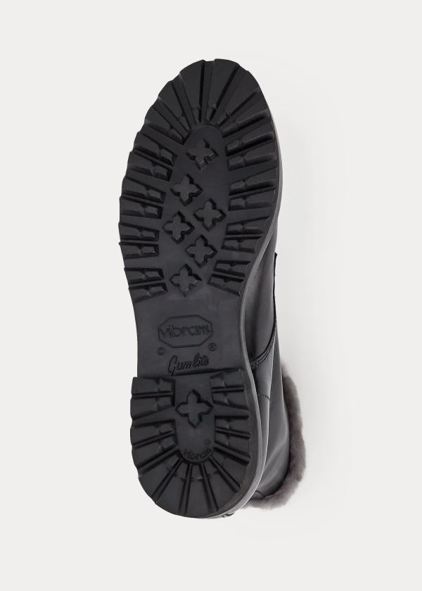 Ralph Lauren Jenkins Shearling-Podšité Boot Černé | STLzqQ3V