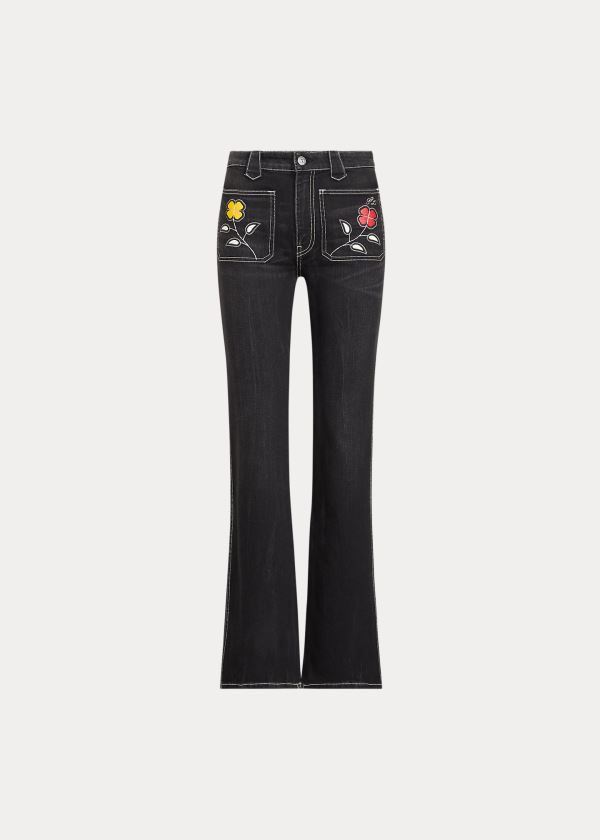 Ralph Lauren Jenn Flare Jean Černé | UTg6smdM