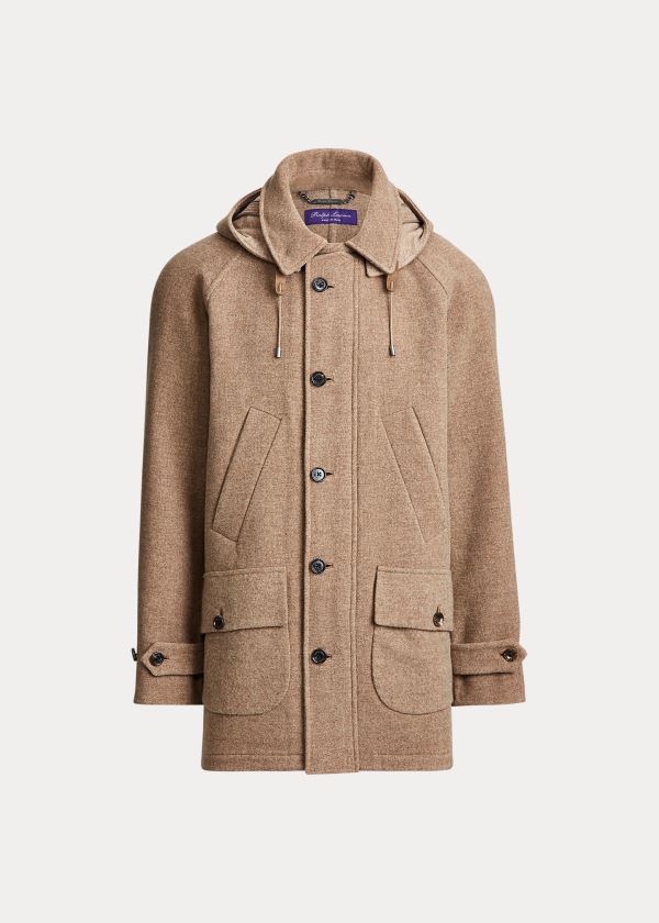 Ralph Lauren Jenson Merino Wool Stabilní Coat Hnědé | wrqZmVH3