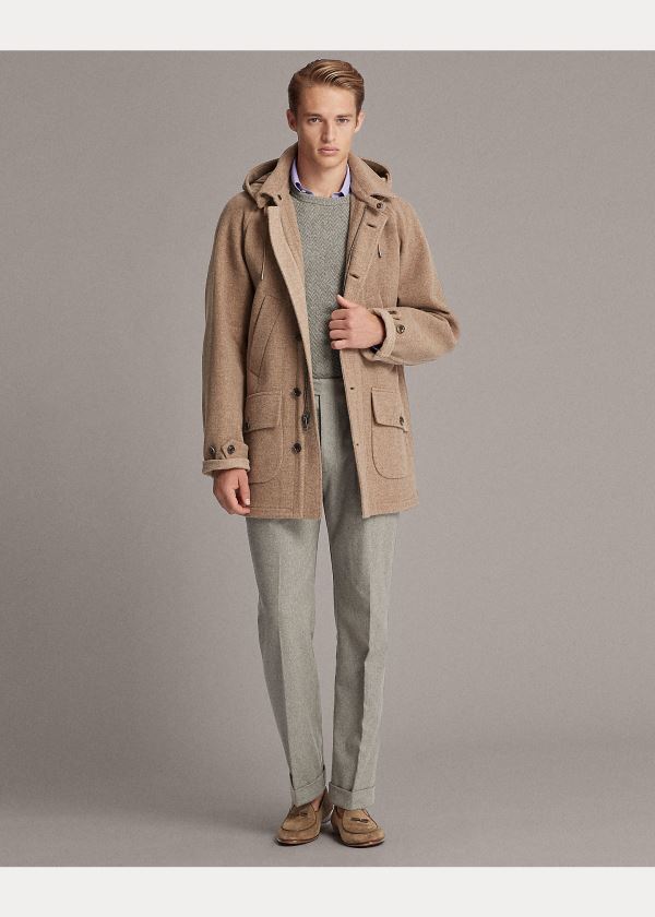 Ralph Lauren Jenson Merino Wool Stabilní Coat Hnědé | wrqZmVH3