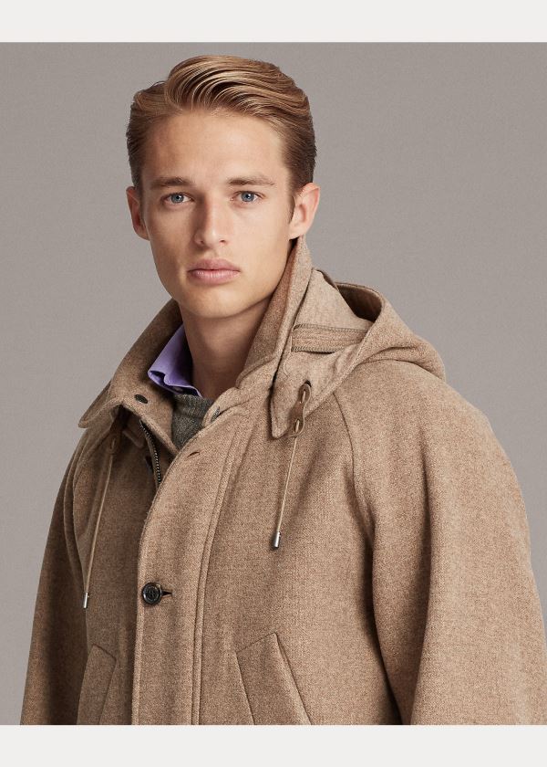 Ralph Lauren Jenson Merino Wool Stabilní Coat Hnědé | wrqZmVH3
