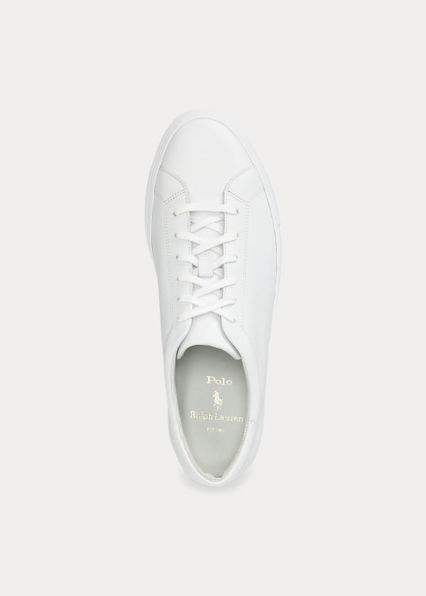Ralph Lauren Jermain Læder Sneakers Bílé | jLZORAFW