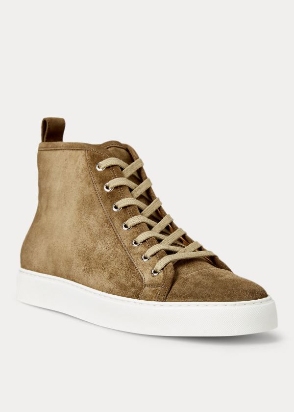 Ralph Lauren Jeromy Semišové Sneakers Olivy Zelené | znEi2PMw