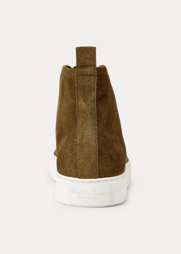 Ralph Lauren Jeromy Semišové Sneakers Olivy Zelené | znEi2PMw