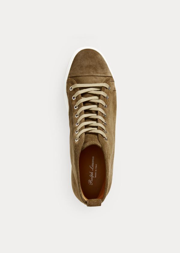 Ralph Lauren Jeromy Semišové Sneakers Olivy Zelené | znEi2PMw