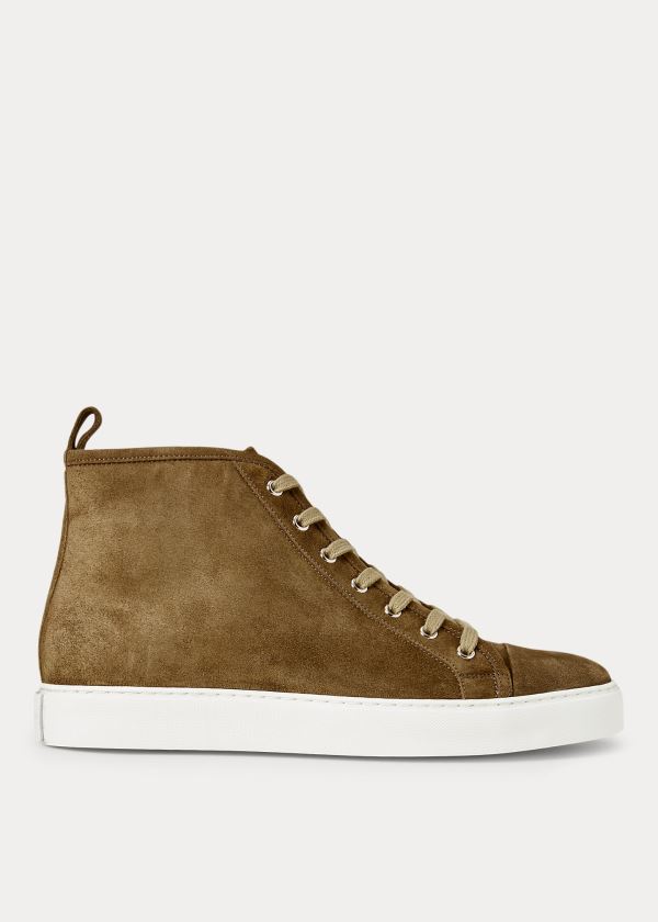 Ralph Lauren Jeromy Semišové Sneakers Olivy Zelené | znEi2PMw