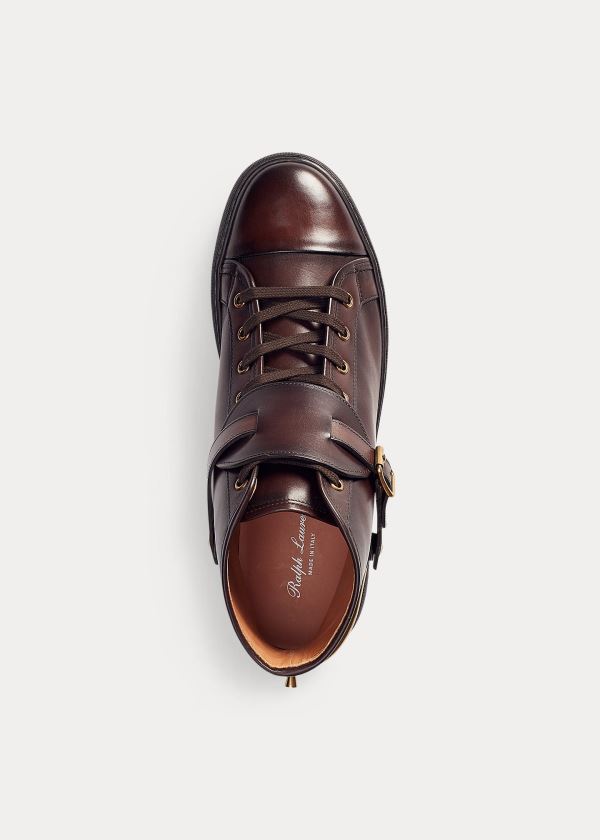 Ralph Lauren Jerret Equestrian High-Top Tmavě Hnědé | veiDQEYU