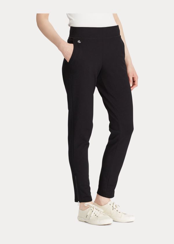 Ralph Lauren Jersey Ankle Pant Černé | 8GWvjYv9