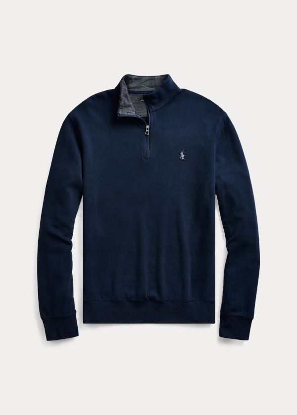 Ralph Lauren Jersey Half-Zip Pullover Tmavě Blankyt | oNf7HBkU