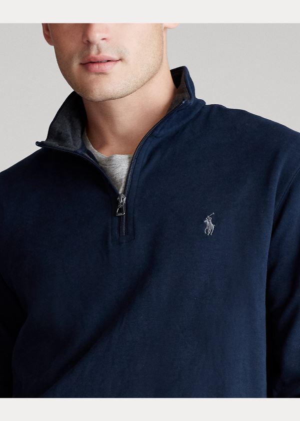 Ralph Lauren Jersey Half-Zip Pullover Tmavě Blankyt | oNf7HBkU