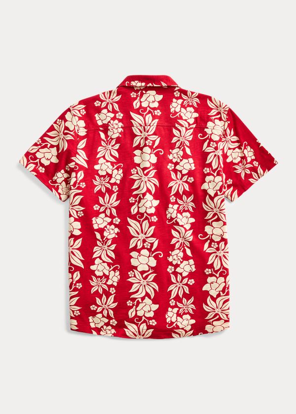 Ralph Lauren Jersey Hawaiian Camp Shirt Červené | 6UXcsDk7