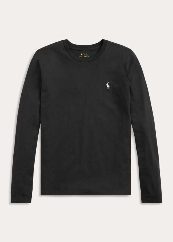 Ralph Lauren Jersey Long-Sleeve Shirt Černé | Y4kCsLh3