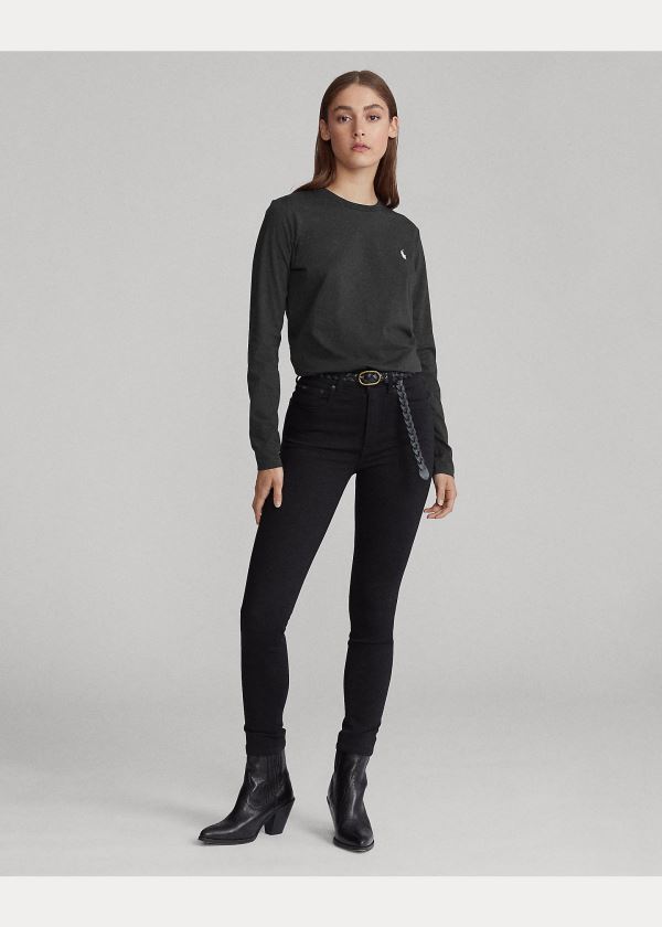 Ralph Lauren Jersey Long-Sleeve Shirt Černé | Y4kCsLh3