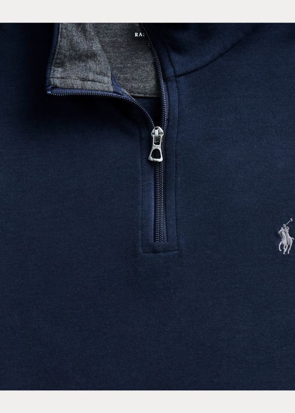 Ralph Lauren Jersey Quarter-Zip Pullover Tmavě Blankyt | suMSrQZ6