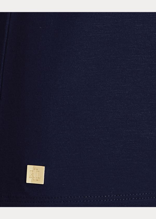 Ralph Lauren Jersey Turtleneck Tmavě Blankyt | lfbB0Sqj