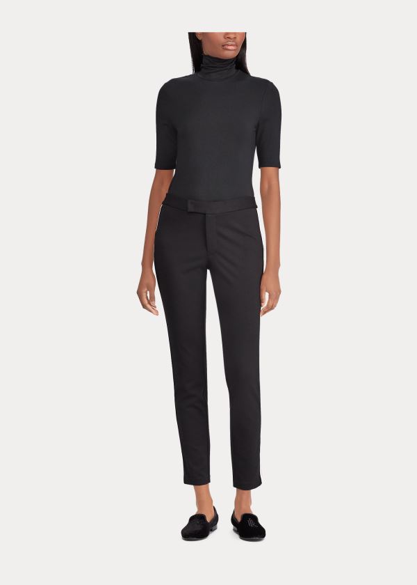 Ralph Lauren Jersey Turtleneck Top Černé | HXwNxPa7