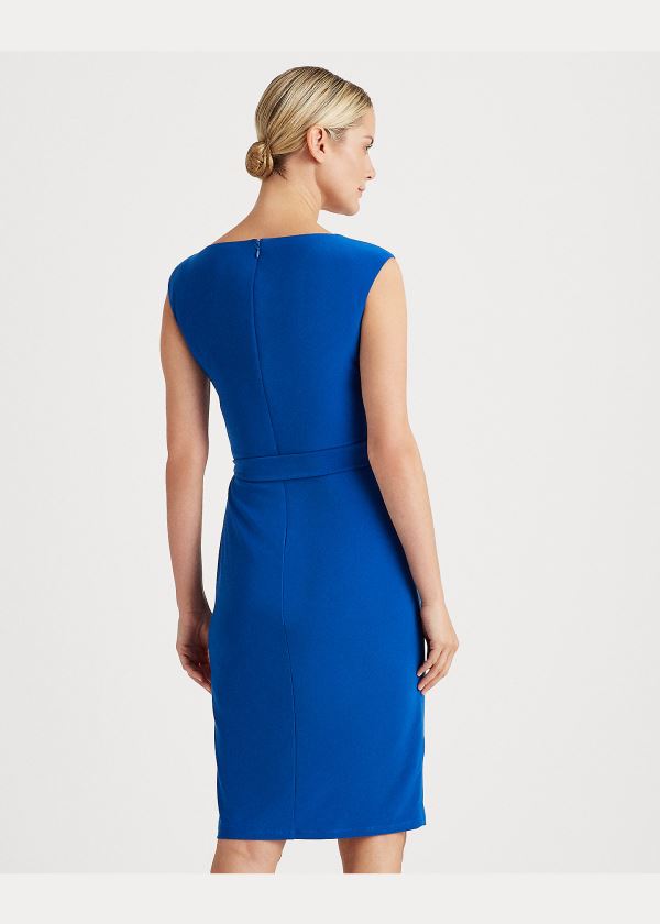 Ralph Lauren Jersey Wrap-Style Šaty Blankyt | phQUG0ZI