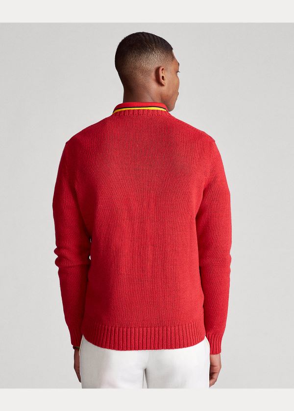 Ralph Lauren Jezdectví Bear Svetrové Červené | QvMjECOR