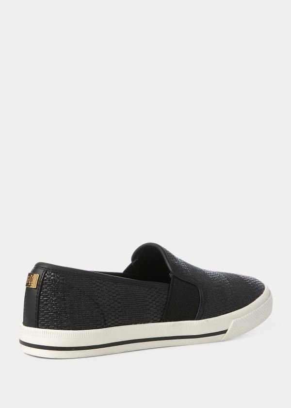 Ralph Lauren Jinny Woven Slip-On Sneakers Černé | 2APwOz65