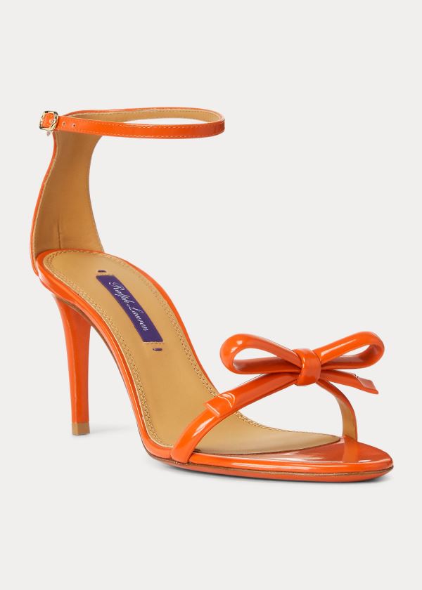 Ralph Lauren Joanne Bow Lakovaná Sandal Oranžové | enCoO3WN