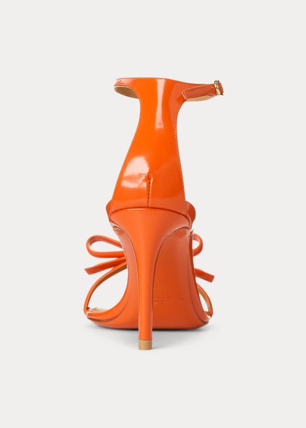 Ralph Lauren Joanne Bow Lakovaná Sandal Oranžové | enCoO3WN