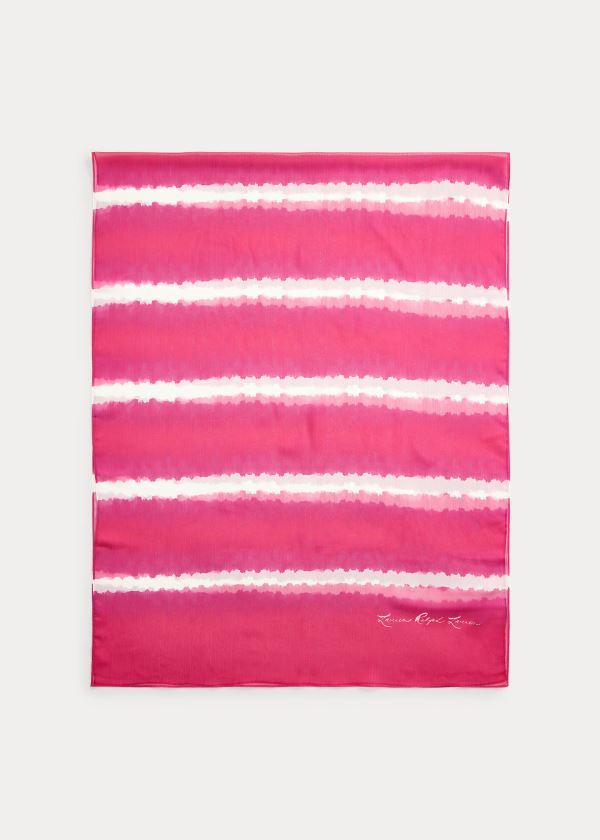 Ralph Lauren Julia Crinkle Chiffon Scarf Světle Fuchsie | ptw4EOY9