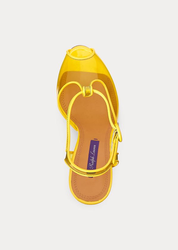 Ralph Lauren Katy Dip-Dye T-Páskové Sandal Žluté | F14cOqbs
