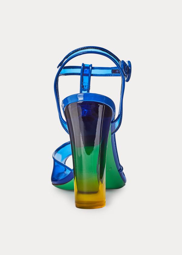 Ralph Lauren Katy Dip-Dye T-Páskové Sandal Královská Modrá Blankyt | qscSihjx