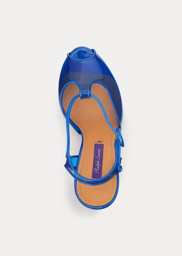 Ralph Lauren Katy Dip-Dye T-Páskové Sandal Královská Modrá Blankyt | qscSihjx