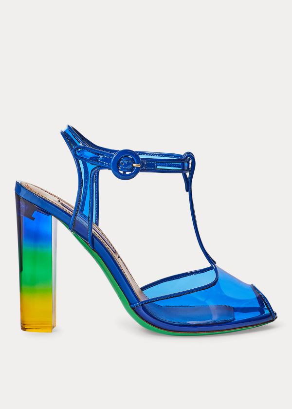 Ralph Lauren Katy Dip-Dye T-Páskové Sandal Královská Modrá Blankyt | qscSihjx
